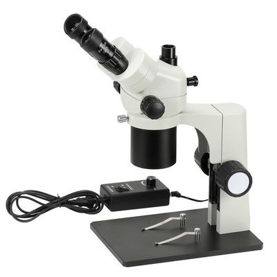 China Magnification 18X-65X Stereo Zoom Microscope Trinocular Coaxial Illumination supplier